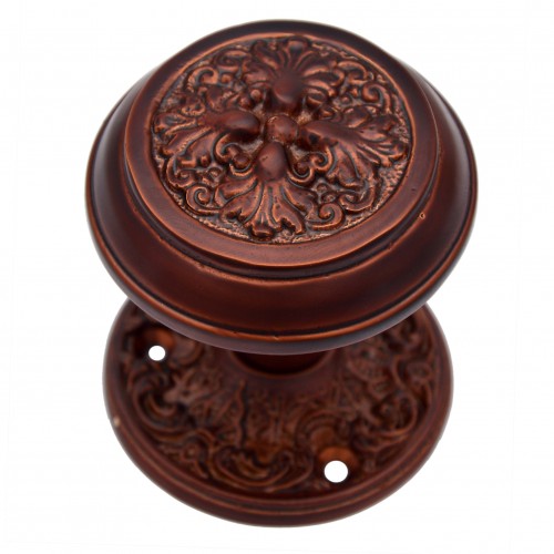"Carshena" Silicon Bronze Door Knob with Rose
